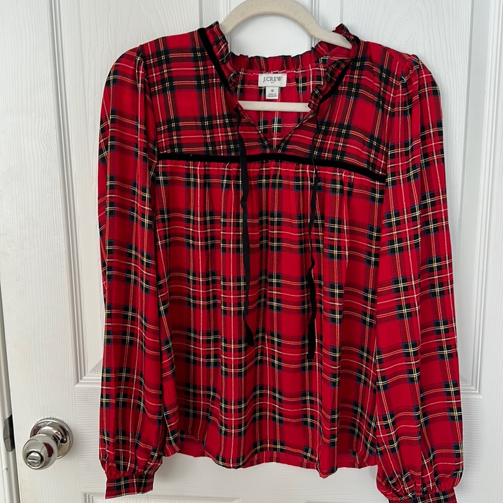 JCrew Plaid Blouse
